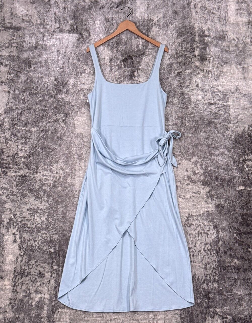New Wilfred Dress 2XL Womens Aritzia Saturn Midi Baby Blue Apron Wrap